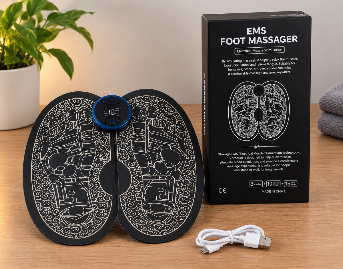 Combo Masajeador EMS para Pies + Mini Masajeador