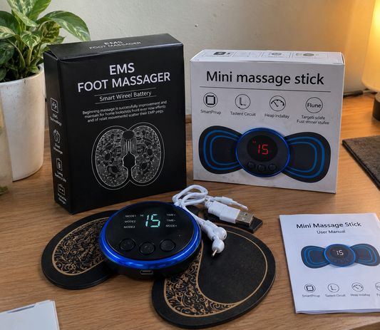 Combo Masajeador EMS para Pies + Mini Masajeador